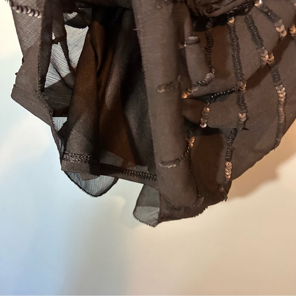 H&M Black Spaghetti Strap Camisole Sequined Blouse - Picture 5 of 8